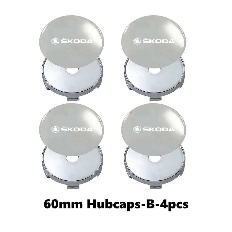 AAAAG1 Car Styling Wheel Center Hub Cap Badge Emblem Sticker Accessories For Skoda Fabia Kamiq Superb Scala Enyaq-iV MK3 VisionS Yeti