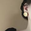 Irregular Retro Round Metal Post Earrings for Women Brown Vintage New Style Fashion Jewelry Timeless Daily Accessories Gifts
