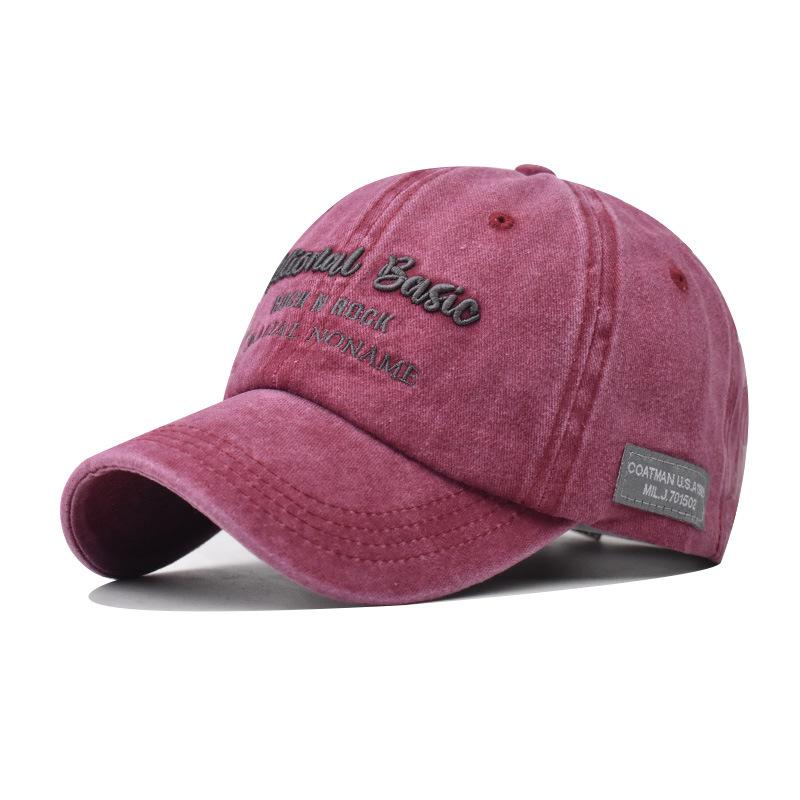 Pure Cotton Washed Old Small Letter Baseball Cap Men's and Women's Outdoor Four-season Cap