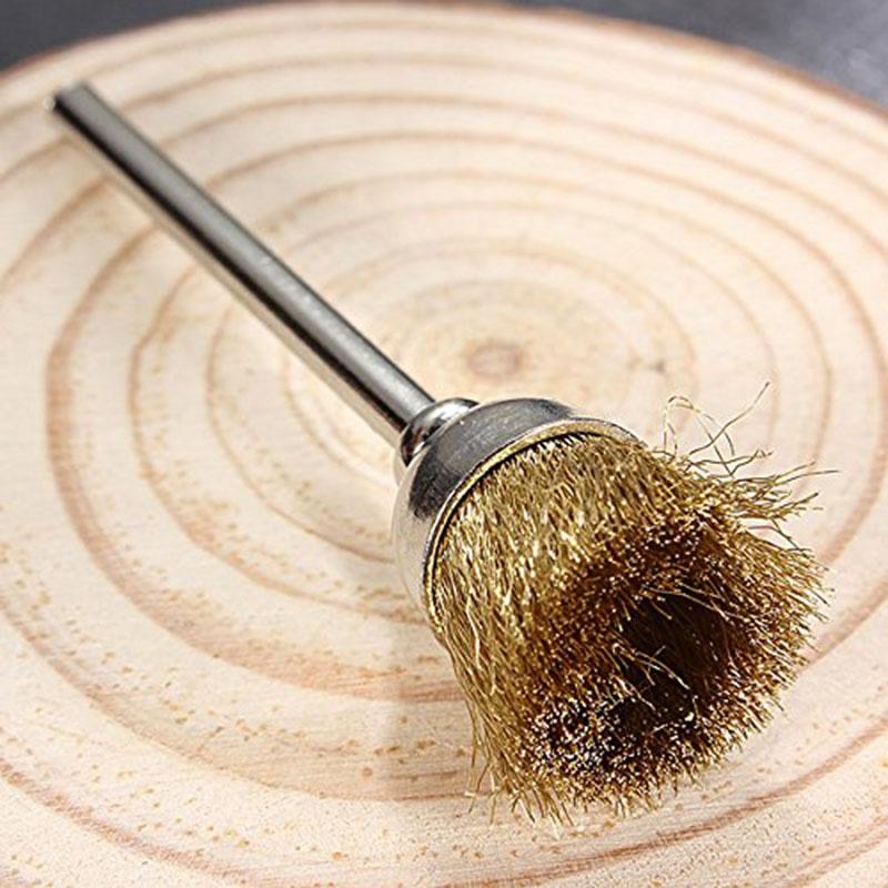 1 шт. 3 мм хвостовик полировальная латунная проволочная щетка для колесиков вращающийся инструмент для очистки