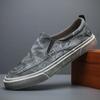 Модные мужские парусиновые туфли, модные однотонные мужские вулканизированные туфли для мужчин, повседневная обувь без застежек, мужские кроссовки