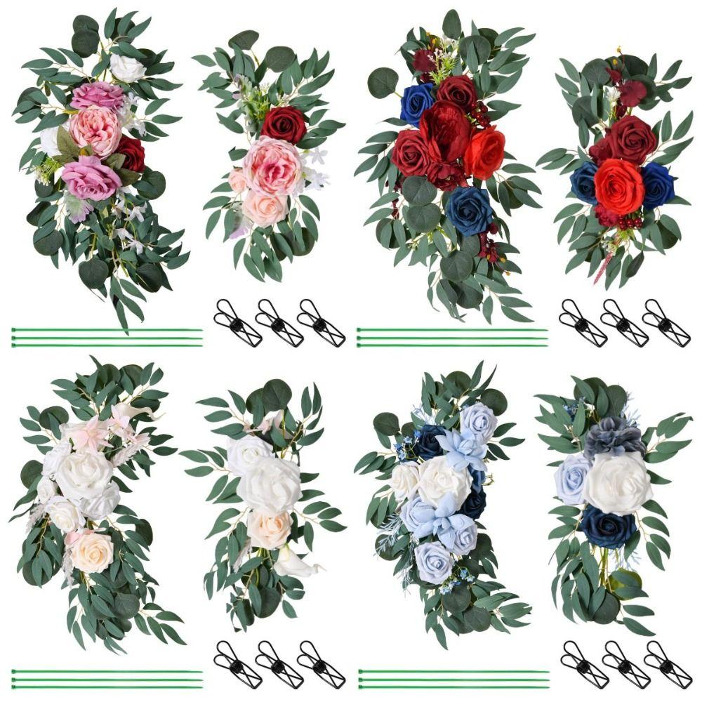 Wedding Decorations Fake Floral Rose Ceremony Flower Wreath Arch Flowers Kit Wedding Party