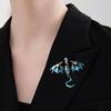 Vintage Oil-Dripping Flying Dragon Brooch Rhinestone Cartoon Enamel Animal Shape Hat