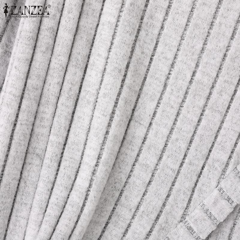 ZANZEA Женская повседневная тонкая блузка с квадратным воротником и длинным рукавом, нерегулярный подол