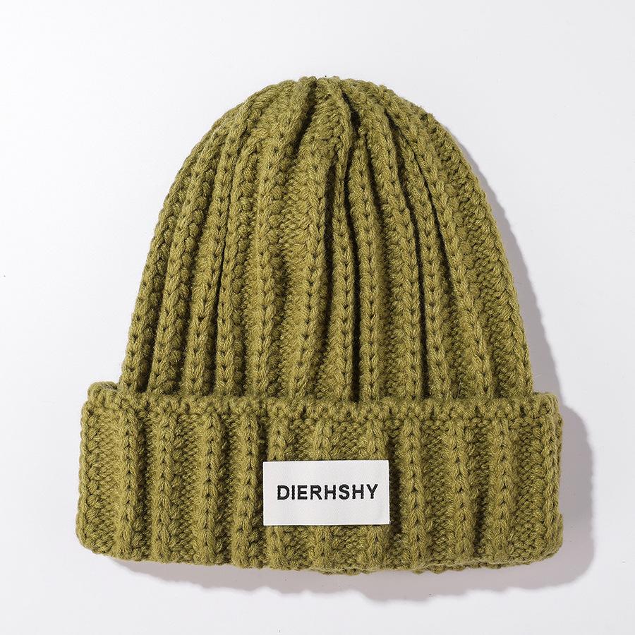 Новая английская стандартная шерстяная шапка женская повседневная универсальная модная вязаная шапка однотонная защитная ухо теплая шапка