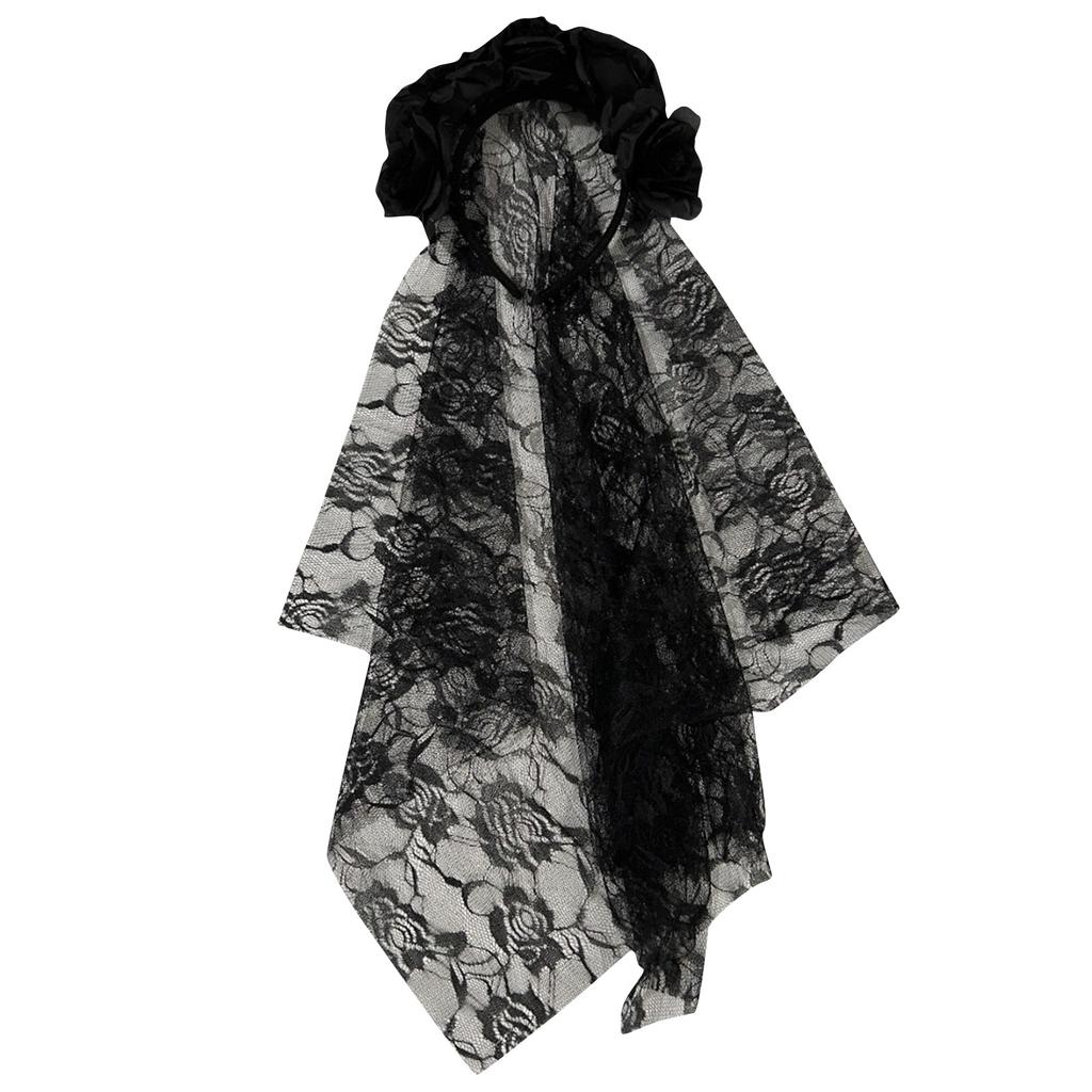 Хэллоуин имитация цветка повязка на голову невесты роза сетка косплей костюм головные уборы аксессуары