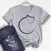 Pet Cat Tee Top Fashion T Shirt Clothing 90s Sweet Lovely Style Casual Short Sleeve Women Print Lady Female Graphic T-shirt