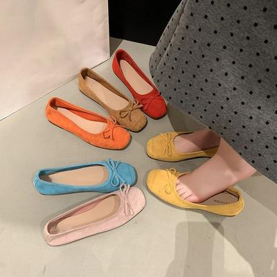 Весна и лето новая французская обувь на плоской подошве с мелким вырезом, женская нежная обувь Doudou с мягкой подошвой, квадратный носок, плоская подошва, туфли бабушки, женские