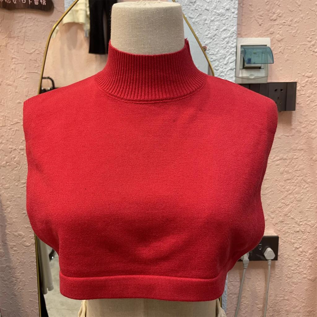 Solid Color Decorative Collars High Collar Scarf Fake Collar Knitted Sweater Women's Detachable High Elasticity Regular Fashion