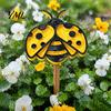 Eco Friendly Yard Accessories Insect Water Feeder, Bee Dish, Garden Pollinator Drinking Bowl, Safe Points or Ladybug Shape Cup for Bees Butterflies