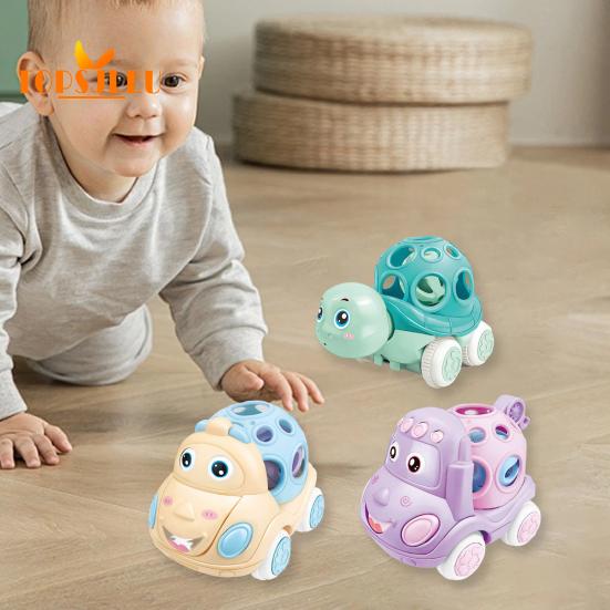 Игрушка-машинка для мальчиков и девочек, милая черепаха/грузовик/кран, автомобильная погремушка, мультяшная игрушка, мягкая погремушка, сенсорная игрушка, дошкольное обучение, подарок для детского душа