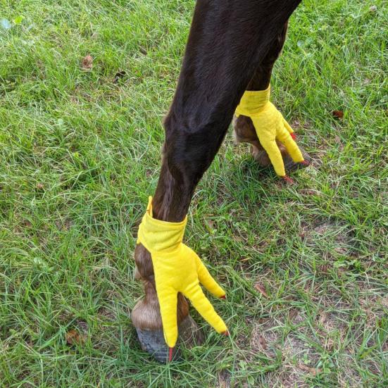 1 Pair Horse Decor Boots Hooves To Feet Horseshoe Wrapped Wear Resistant Easy Wear Horse Hoof