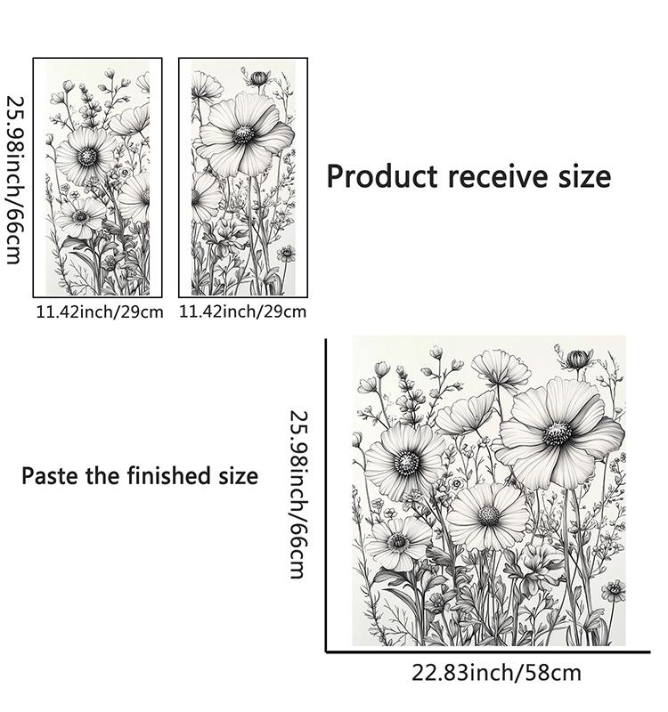 1 шт. ПВХ Водонепроницаемые Наклейки Кухня Цветочный Принт Украшение Дома Наклейка для Посудомоечной Машины Самоклеящиеся Обои Холодильник