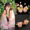 Hairpins Hair Clips with Lotus Decor Non-slip Versatile Beauty Bridal Headwear for Bridesmaid Wedding Banquet Party