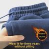 Men's Plus Velvet Thickened Waffle Sweatpants: Loose, Large-Size, Straight-Fit, All-Match Autumn/Winter Trousers