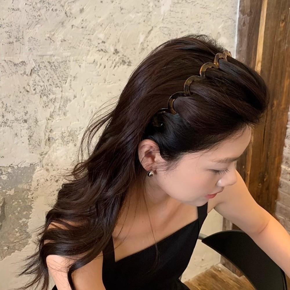 U Shape Wavy Hairband Elastic High Cranium Headband Fashion Hair Hoops  for Women Girls