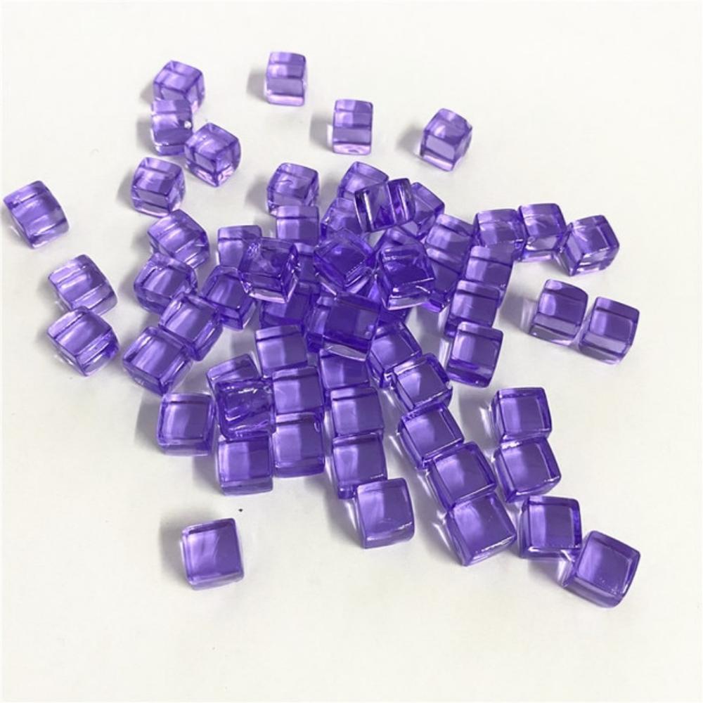 50 шт./набор 8 мм прозрачный куб красочные квадратные уголки прозрачные шахматные кости