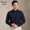 Lords Men's Silk & Wool Blend Long Sleeve Polo Shirt