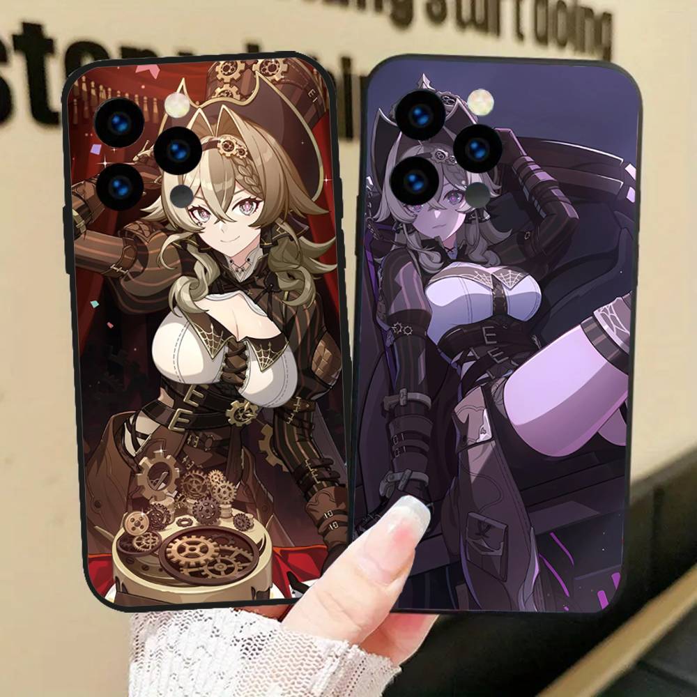 Vill-V Анимированный Игровой H-Honkai Impact 3rd Чехол для Телефона Для IPhone 17 Air 16 15 14 13 Pro Max 11 12 Черный Силиконовый Чехол