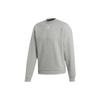 Crew Neck Logo Pullover with Stripes Sweatshirt Men Sweatshirt Medium-Heather-Grey EB5279