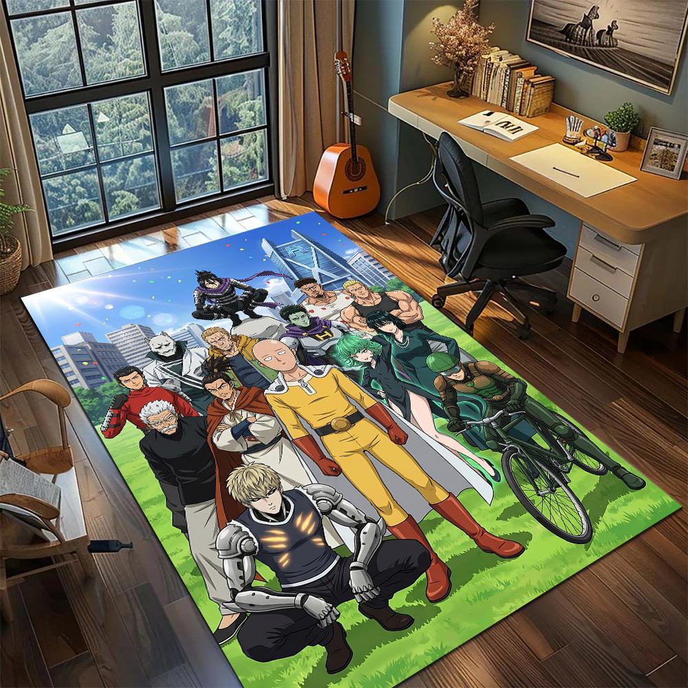 One Punch Man Carpet Floor Mat Large Area Non Slip Washable Gamer Bedroom Home Room Decor YUN6512