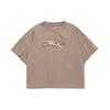 X Line Friends Collaboration Loose Short Sleeve T-Shirt Women Tops Khaki AHSQ872-2