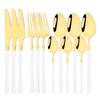 12Pcs Gold Dinnerware Stainless Steel Cutlery Set Knife Fork Tea Spoon Dinner Flatware Set Kitchen Silverware Tableware