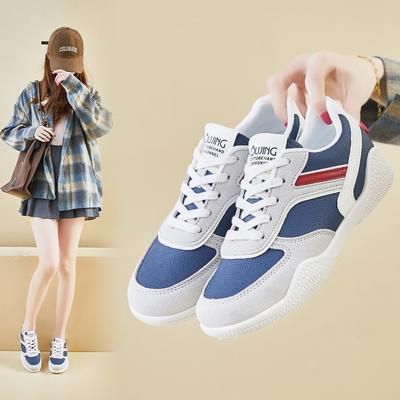 Женские повседневные кроссовки на толстой платформе со шнуровкой, удобные кроссовки для ходьбы, дышащие нескользящие теннисные кроссовки для женщин, спортивная обувь для тренировок на открытом воздухе