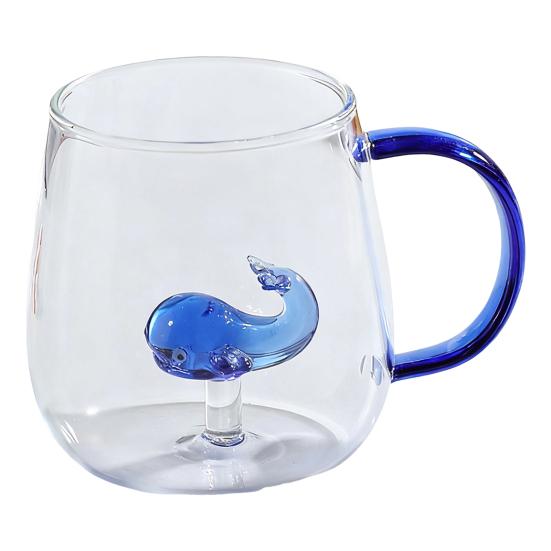 Handmade Glass Cup Animal Plant Shape Transparent Water Cup Cute Coffee Milk Drink Cup