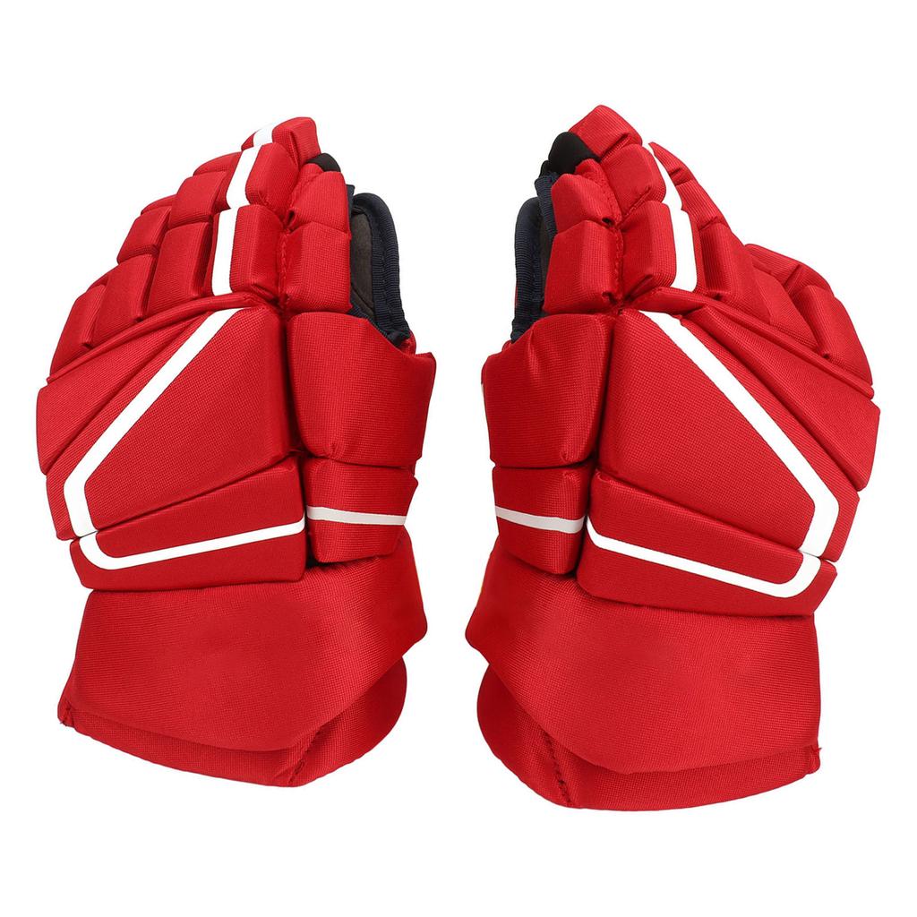 1 Pair Red Ice Hockey Gloves Hand Protection Adult Ice Hockey Gloves for Roller Skating 8 Inches