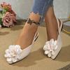 Fashion 2025 New Ladies Shoes Slip-on Women's Sandals Fashion Floral Dress Summer Plus Size Best Seller Comfortable Closed Toe Sandals
