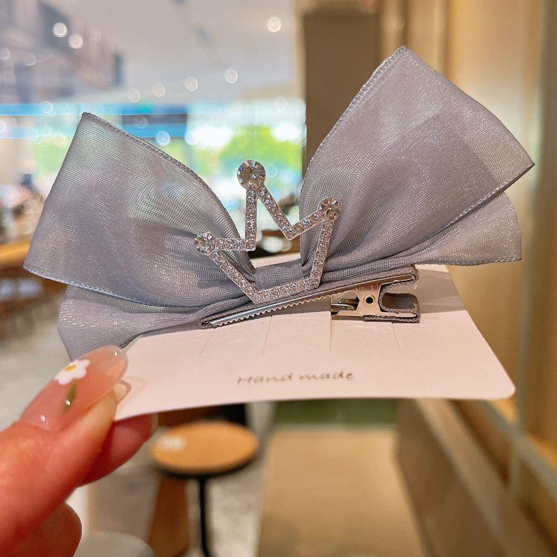 Новые заколки для волос с жемчужным бантом, марлевые 3D милые заколки принцессы для детей, головные уборы, аксессуары для волос для девочек