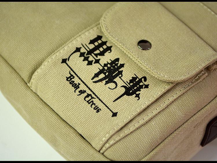 Атака титанов Sword Art Pirates Холщовая сумка через плечо Ninja Anime Backpack Black Butler