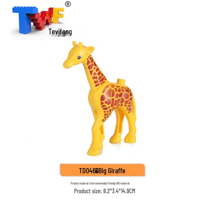 Крупные строительные блоки из частиц: Совместимые Игрушки для Обучения Животным Фермы Прерии Океана для Детей