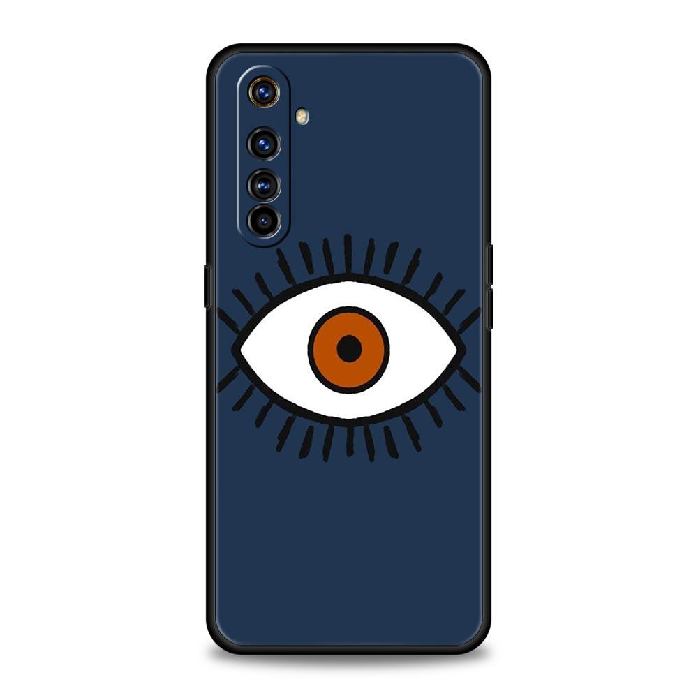 Чехол для телефона с принтом Синий Глаз Удачи и Сглаза Для Realme 10 9 8 5G 7 6 GT2 Pro Plus 9i 8i C21 C11 C25 C35 GT Neo 2 3 3T Черный Чехол