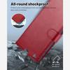 Red Case + 2 Tempered Glasses for Samsung Galaxy A24 - BOOLING - Full Anti-Scratch Synthetic Leather