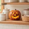Indoor Halloween Decor LED Pumpkin Lantern, Scary Face Glowing Plastic Creative Decoration Lamp, Battery Operated Table Ornament for Home Party