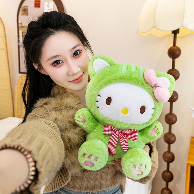 Мягкая игрушка Hello Kitty: Мягкая кукла-подушка в костюме кошки Подарок