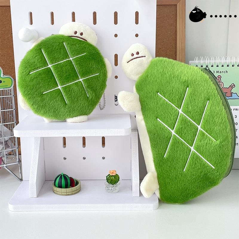 Милая черепаха плюшевый пенал косметичка ручка сумка кошелек для монет помада наушники сумка для хранения канцелярских принадлежностей школьные принадлежности