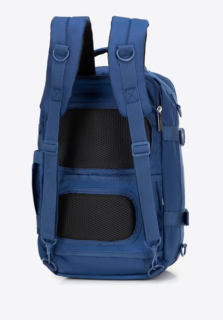 Wittchen Unisex Multifunctional 2-In-1 Airplane Backpack Navy Blue Polyester