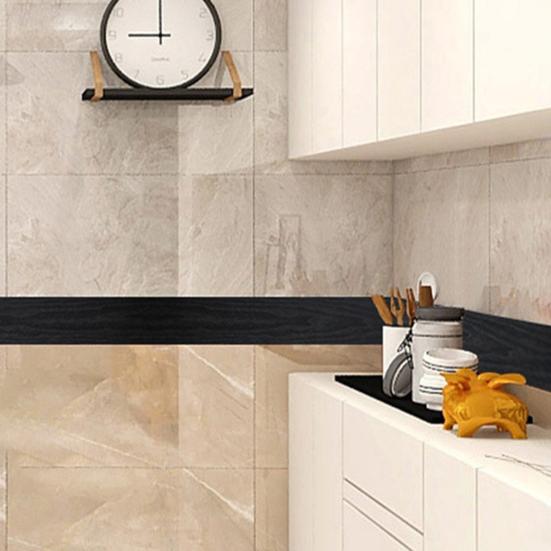 1 рулон 10 см x 10 м наклейка с рисунком под дерево водонепроницаемая самоклеящаяся ПВХ рамка для зеркала на кухню, ванную комнату, настенный бордюр, украшение обоев