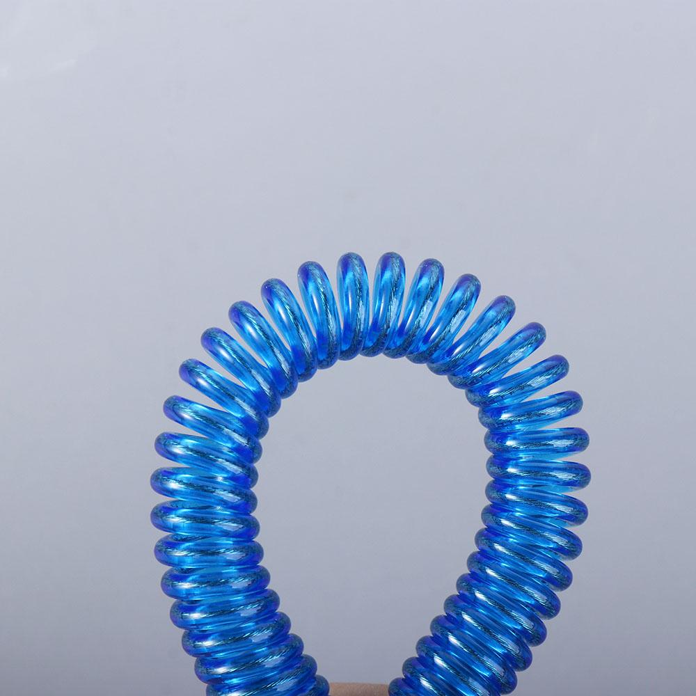 Ring Metal Carabiner Spring Elastic Rope Spiral Coiled Lanyard Safety Rope Stretch Fishing Tools