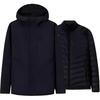 Champion Outdoor Series 3-In-1 Detachable Liner Hooded Two-Piece Set Waterproof Windproof Durable Jacket Men Jacket Basic-Black 152440617-2