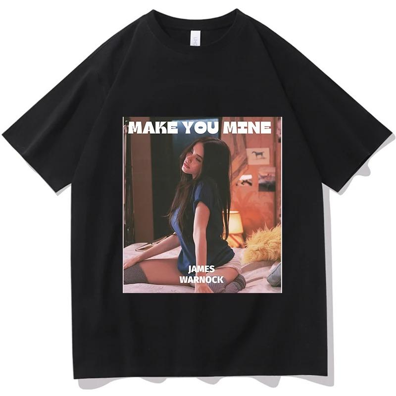 2026 Мэдисон Бир Make You Mine Футболка Модная Унисекс Короткий Рукав Одежда Эстетичная Мода Графическая Хип-хоп Парная Футболка