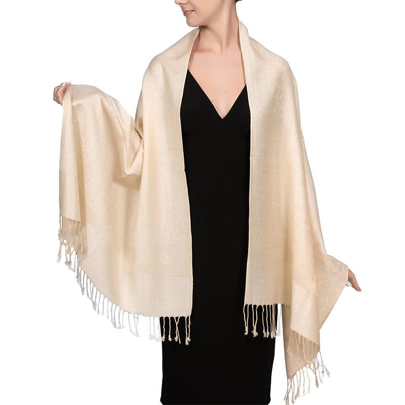 Luxury Brand Light Luxury Shawl Women'S Wrap Scarf Design Jacquard High-End Imitation Cashmere