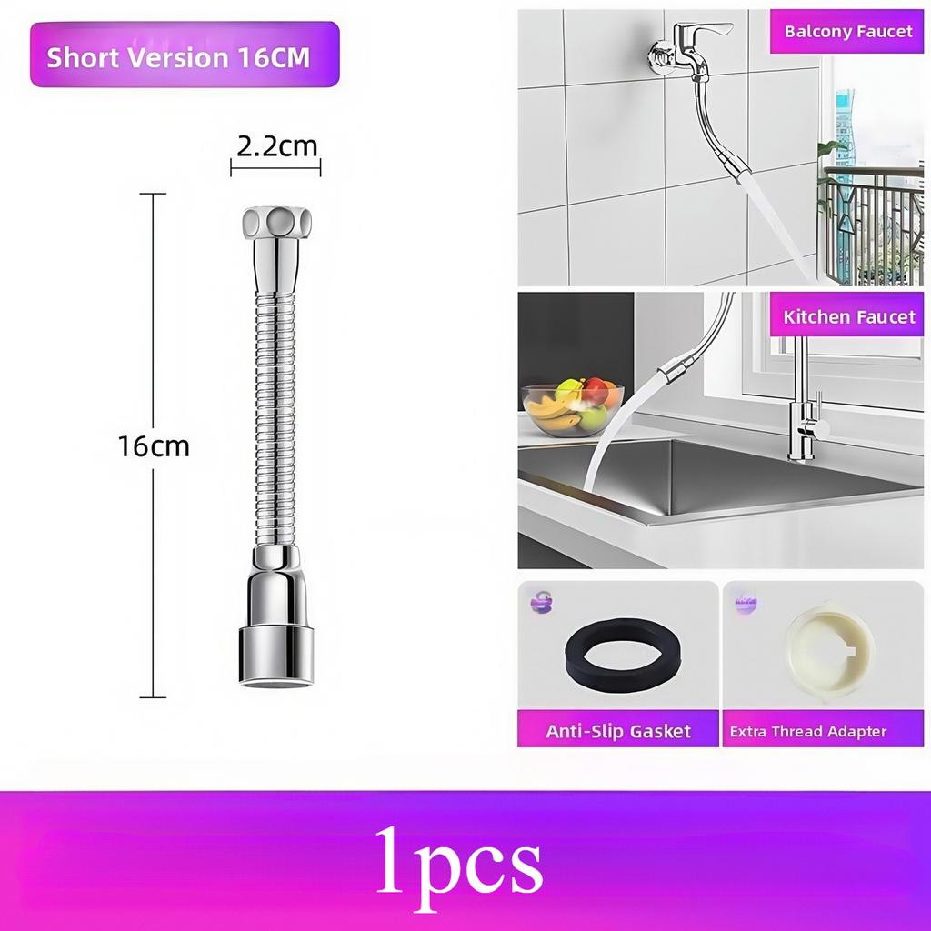 Универсальный удлинитель для смесителя 13-50 см из нержавеющей стали с вращением на 360° для кухни, ванной комнаты, раковины, брызгозащищенная насадка-аэратор, удлинительный шланг