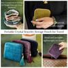 Tassel Zipper Travel Jewelry Case Flannel Jewelry Storage Pouch  for Rings, Bracelets, & Bangles