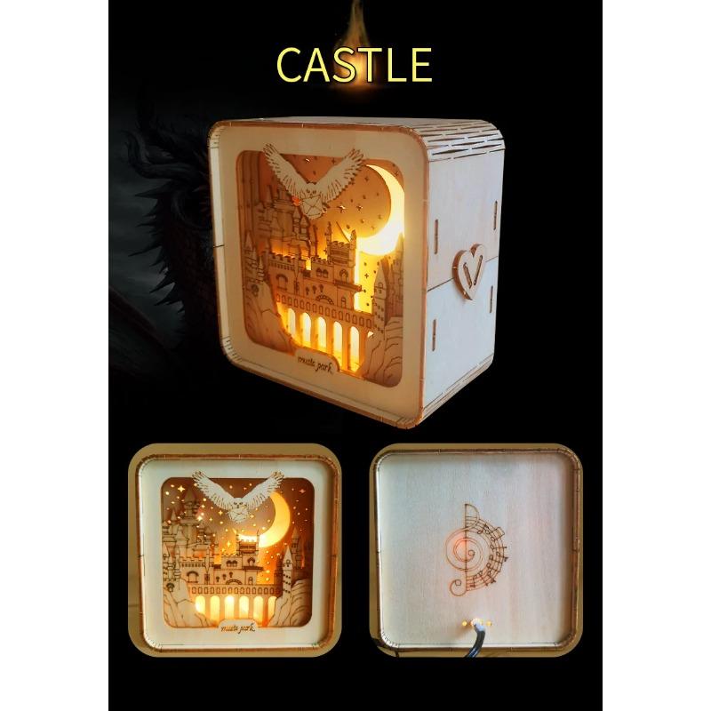 3D Деревянный пазл Ночной светильник, Деревянные пазлы для взрослых, Прикроватная лампа, DIY 3D Деревянные пазлы Светодиодная лампа, Креативные подарки для семьи и друзей