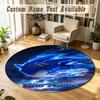 Round Rug Custom NameSonic Pattern Non Slip Carpet Home Floor Decor