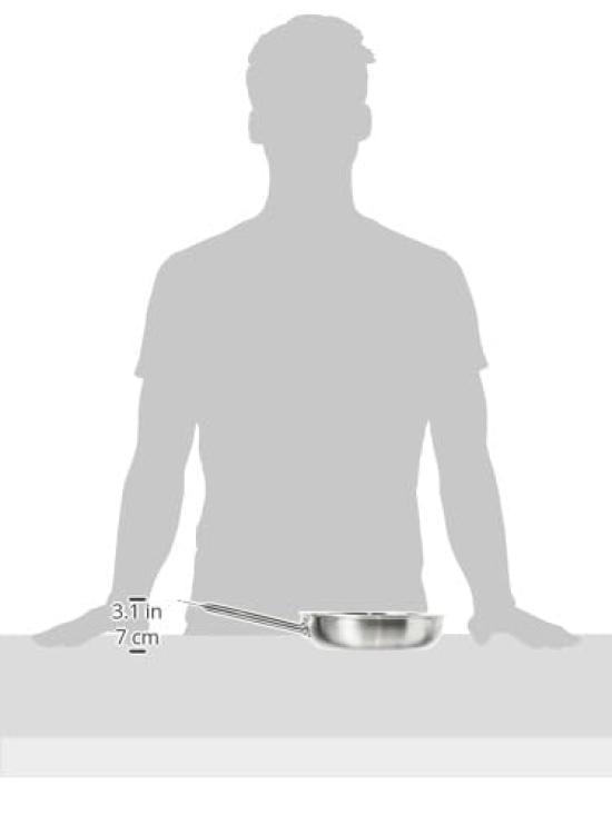 ZWILLING Henckels Japan ZWILLING SS Frying Pan 3PLY Stainless Steel Fully Structure Compatible with IH 10 Years Warranty Japanese J.A. "Pro 20cm"